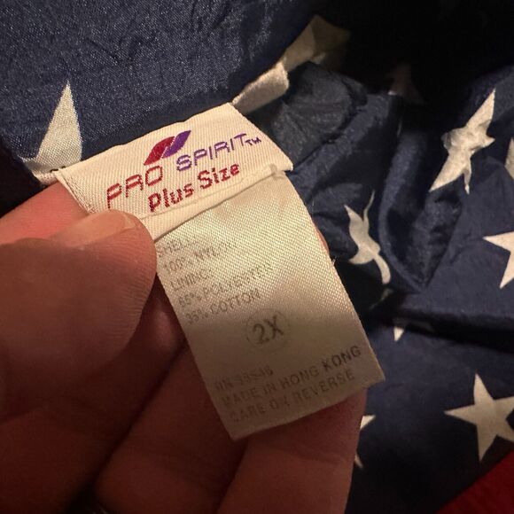 Vintage Pro Spirit American Flag Track Jacket Men’s Sz 2XL Runs Short - Picture 6 of 10